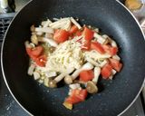 トマトときのこのペペロンチーノ作り方5写真