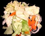 野菜たっぷり、コロッケのデミソースがけ作り方1写真