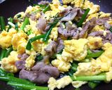 小ねきと豚肉の玉子炒め作り方4写真