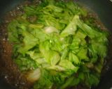 簡単昼食　レタスの外葉の卵とじ丼作り方2写真