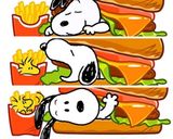 スヌーピー ハンバーガー キャラ弁作り方1写真