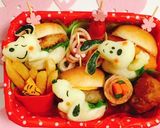 スヌーピー ハンバーガー キャラ弁作り方2写真