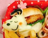スヌーピー ハンバーガー キャラ弁作り方3写真
