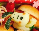 スヌーピー ハンバーガー キャラ弁作り方4写真