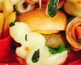 スヌーピー ハンバーガー キャラ弁作り方5写真