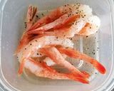 甘海老のブラックペッパー漬け丼作り方1写真