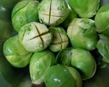 ほうれん草と芽キャベツクリーム煮作り方1写真