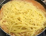 シーフードと菜の花のトマトクリームパスタ作り方7写真