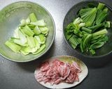チンゲン菜と豚バラの中華炒め≦ФωФ≧作り方2写真