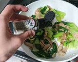 チンゲン菜と豚バラの中華炒め≦ФωФ≧作り方7写真