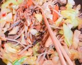 簡単！残り物の野菜で！ピリ辛 野菜炒め作り方4写真
