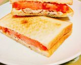 朝食☆簡単トマトとツナのトーストサンド作り方5写真