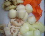 根菜＆豆の美味しい豆乳スープ♪作り方1写真