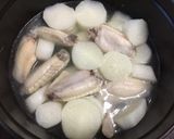 鶏手羽肉と豆と大根の合せ煮作り方2写真