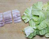 春キャベツとベーコンのにんにく醤油炒め作り方1写真