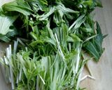 水菜のベーコンにんにくサラダ作り方3写真