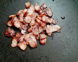 水菜のベーコンにんにくサラダ作り方4写真