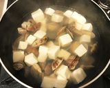 簡単おふくろの味♡あさりと豆腐のお味噌汁作り方1写真