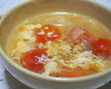 プチトマトと卵のふんわり中華スープ♪作り方8写真