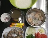 簡単★見栄えする魚介パエリア作り方1写真