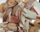 簡単★見栄えする魚介パエリア作り方2写真