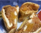 大和芋と人参の味噌版袋焼き作り方4写真