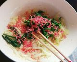 桜エビと菜の花のペペロンチーノ作り方4写真