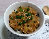 マグ丼(マグカップ丼ぶり)~ロコモコ風~作り方7写真