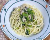 塩サバ＆小松菜の昆布茶スパゲティ作り方5写真