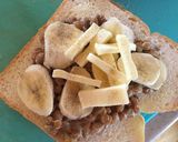 納豆とバナナのチーズトースト作り方2写真