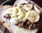 納豆とバナナのチーズトースト作り方3写真