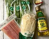 菜の花とえのき茸のペペロンチーノ風炒め作り方1写真