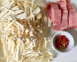 菜の花とえのき茸のペペロンチーノ風炒め作り方5写真