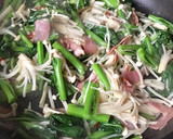 菜の花とえのき茸のペペロンチーノ風炒め作り方8写真