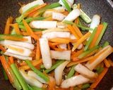 にんじんとセロリのきんぴら作り方2写真