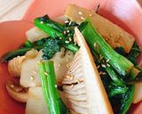 筍と菜の花の和風醤油ソテー作り方5写真