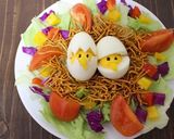 ハッピーイースター鳥の巣サラダ作り方2写真