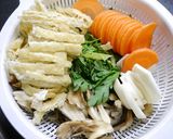 簡単！たっぷり春菊のけんちん汁作り方1写真