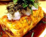 切り昆布とネギ入りあんかけ厚焼き卵作り方9写真