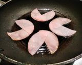 取り分けしやすいハムエッグ作り方2写真