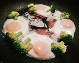 取り分けしやすいハムエッグ作り方6写真