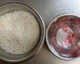 桜餅風☆電子レンジで桜のおこわ作り方2写真