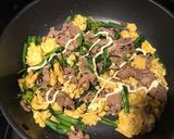 豚肉と菜の花＊ふわふわ卵の塩コショウ炒め作り方7写真