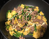 豚肉と菜の花＊ふわふわ卵の塩コショウ炒め作り方7写真