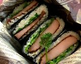 おにぎらず★厚切りロースハム＆キャベツ作り方6写真