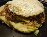 フライパンで小麦粉なしの広島風お好み焼き作り方7写真
