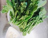 菜の花のにんにく炒め作り方1写真
