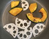 レンコンとかぼちゃの添え物・付け合わせ作り方5写真