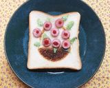 トーストアート　花かご 花トースト作り方4写真