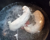上品な味！【鶏ささみとワカメのすまし汁】作り方2写真